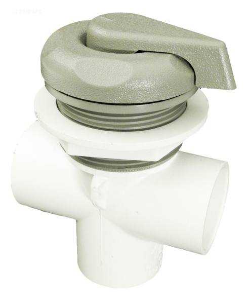 Waterway, 1" Dual Port, Vert., 5-Scallop, Gray