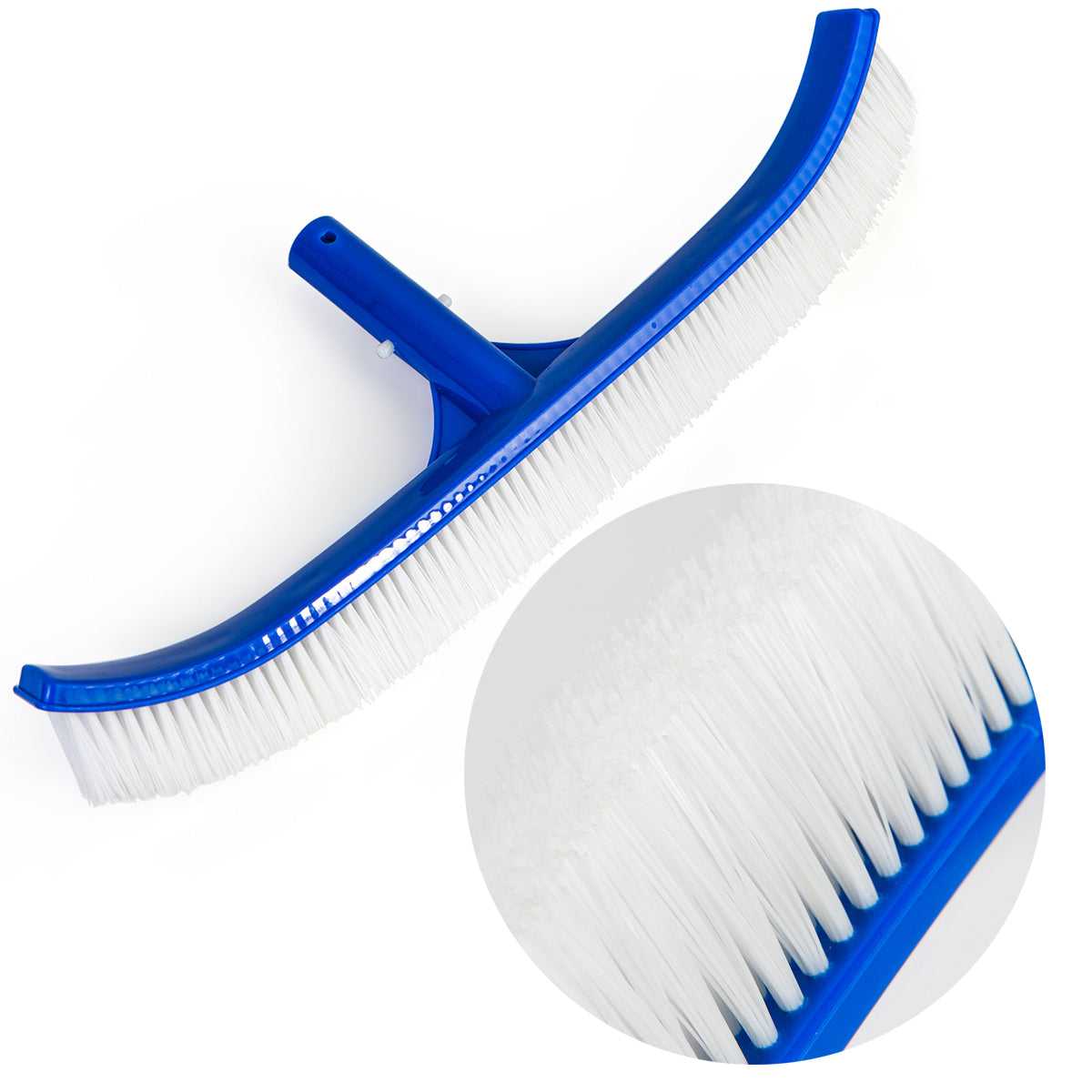 XtremepowerUS, 18" Curved in ground above Swimming Pool Spa Nylon Wall & Floor Brush Blue PVC