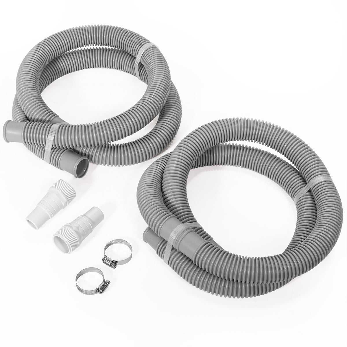 XtremepowerUS, 2-Pieces Replacement Hose Connection for Sand Filter 75132 with Hose Clamps Kit