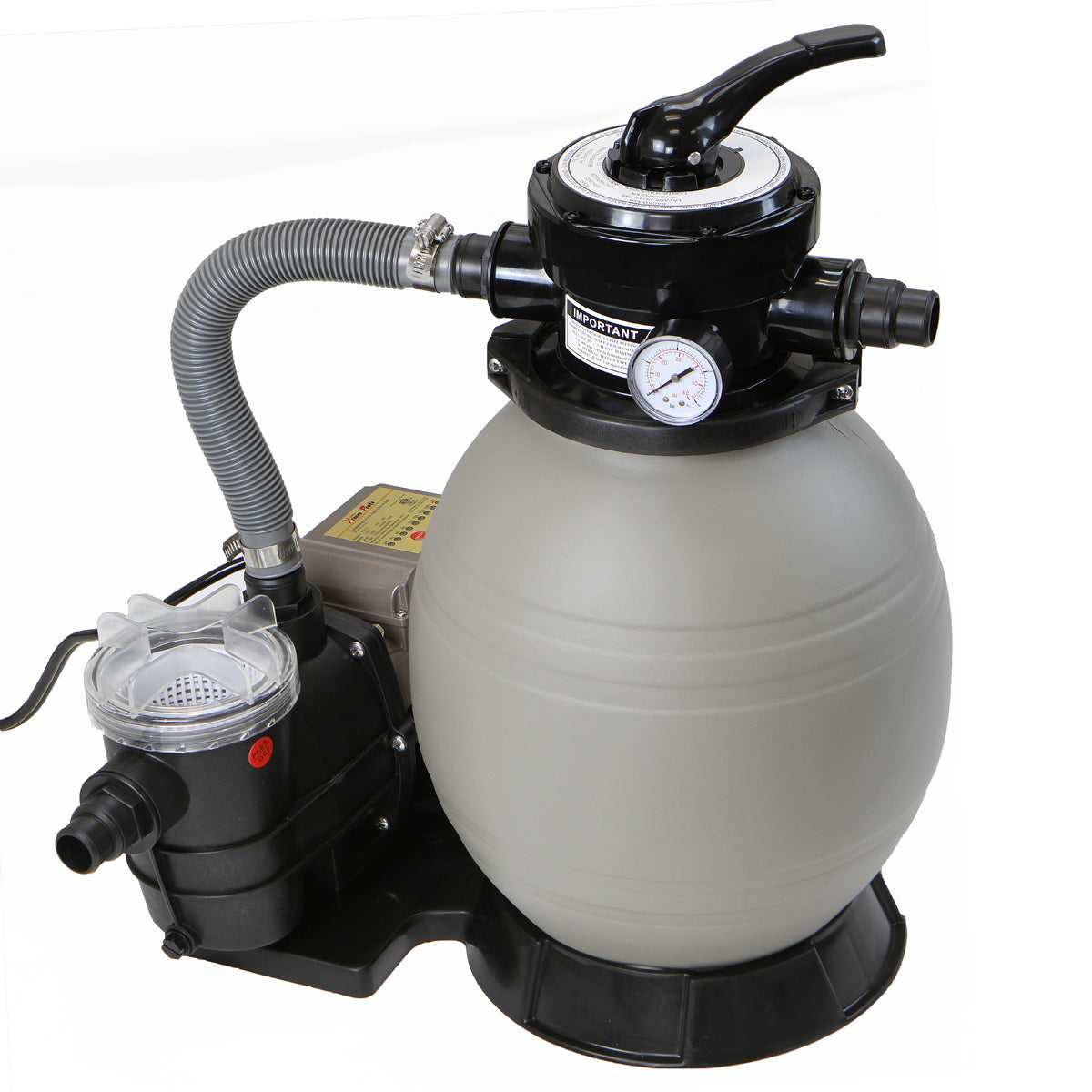 XtremepowerUS, 2640 GPH Self Priming Swimming Pool Pump w/ Timer 13" Sand Filter Above Ground