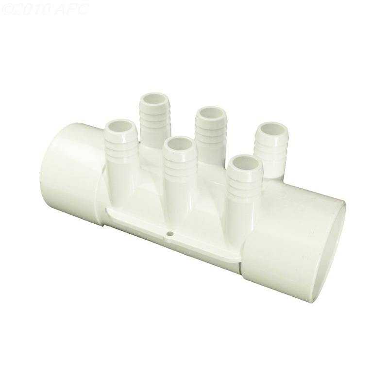 Waterway, 6 PORT BARB MANIFOLD