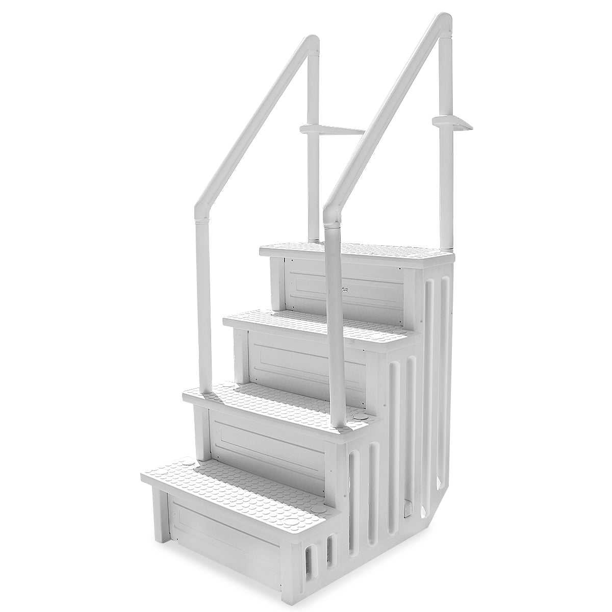 XtremepowerUS, Above Ground Swimming Pool Ladder Heavy Duty Step System Entry non slippery