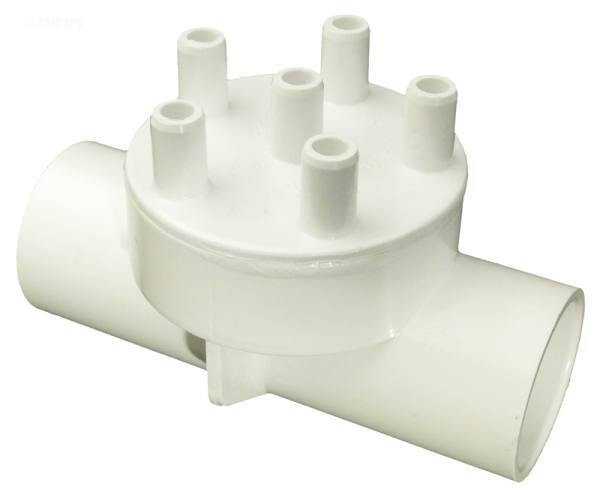 Waterway, Air Manifold Assy 1"S X 1"S X (6)3/8"S Barb