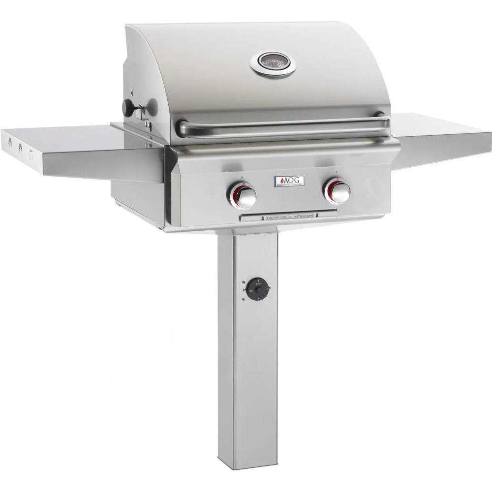 American Outdoor Grill, American Outdoor Grill 24" T Series Freestanding Natural Gas Grill on In-ground Post