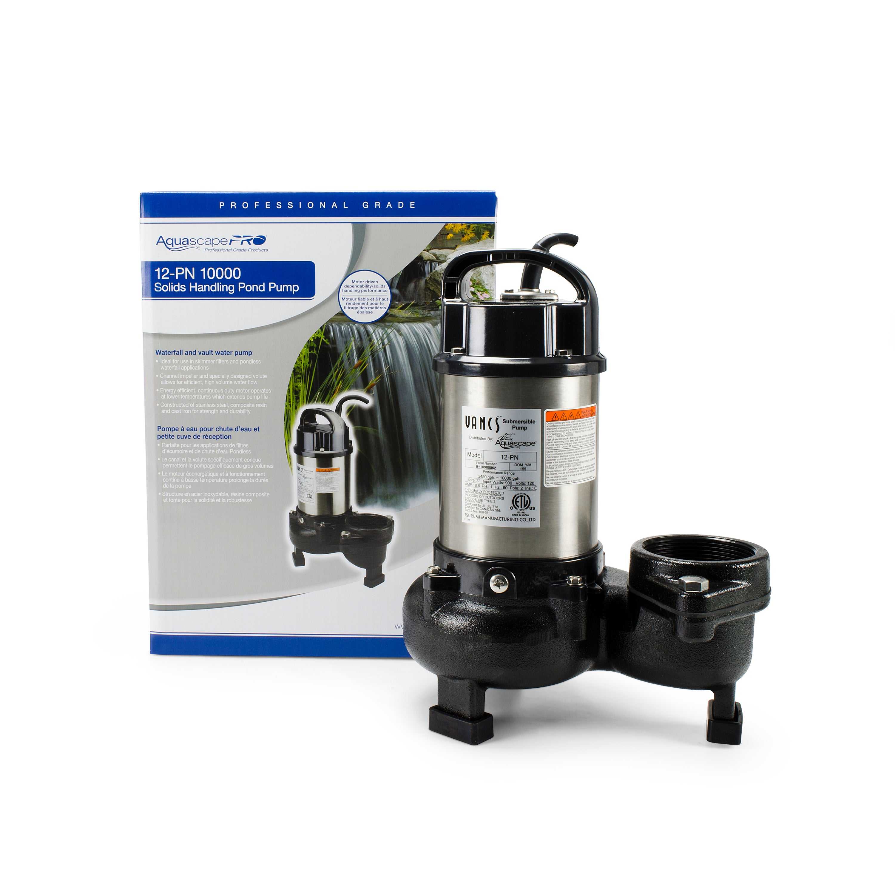 Aquascape, Aquascape 12-PN 10000 Solids-Handling Pond Pump