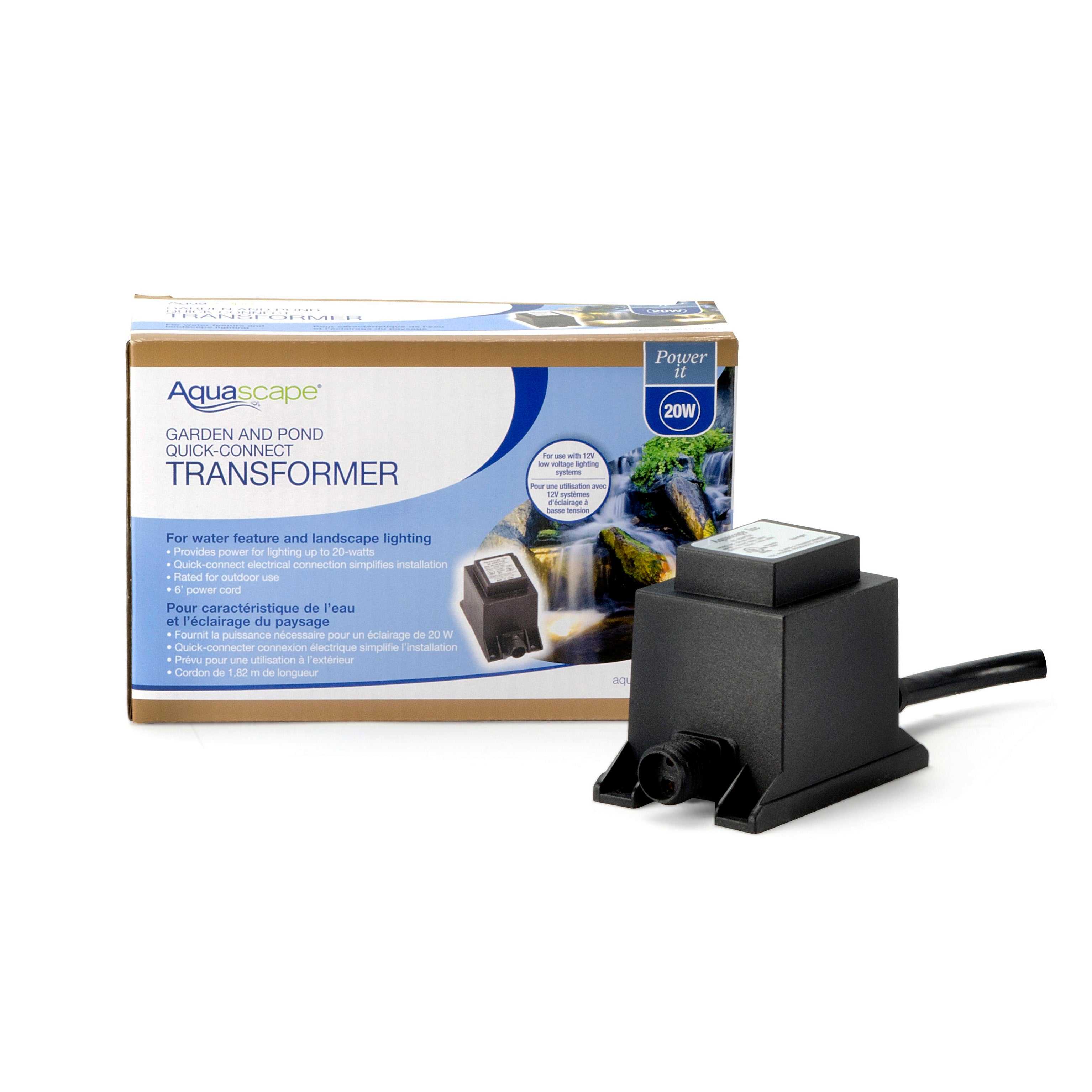 Aquascape, Aquascape 20-Watt Low Voltage Quick-Connect Transformer