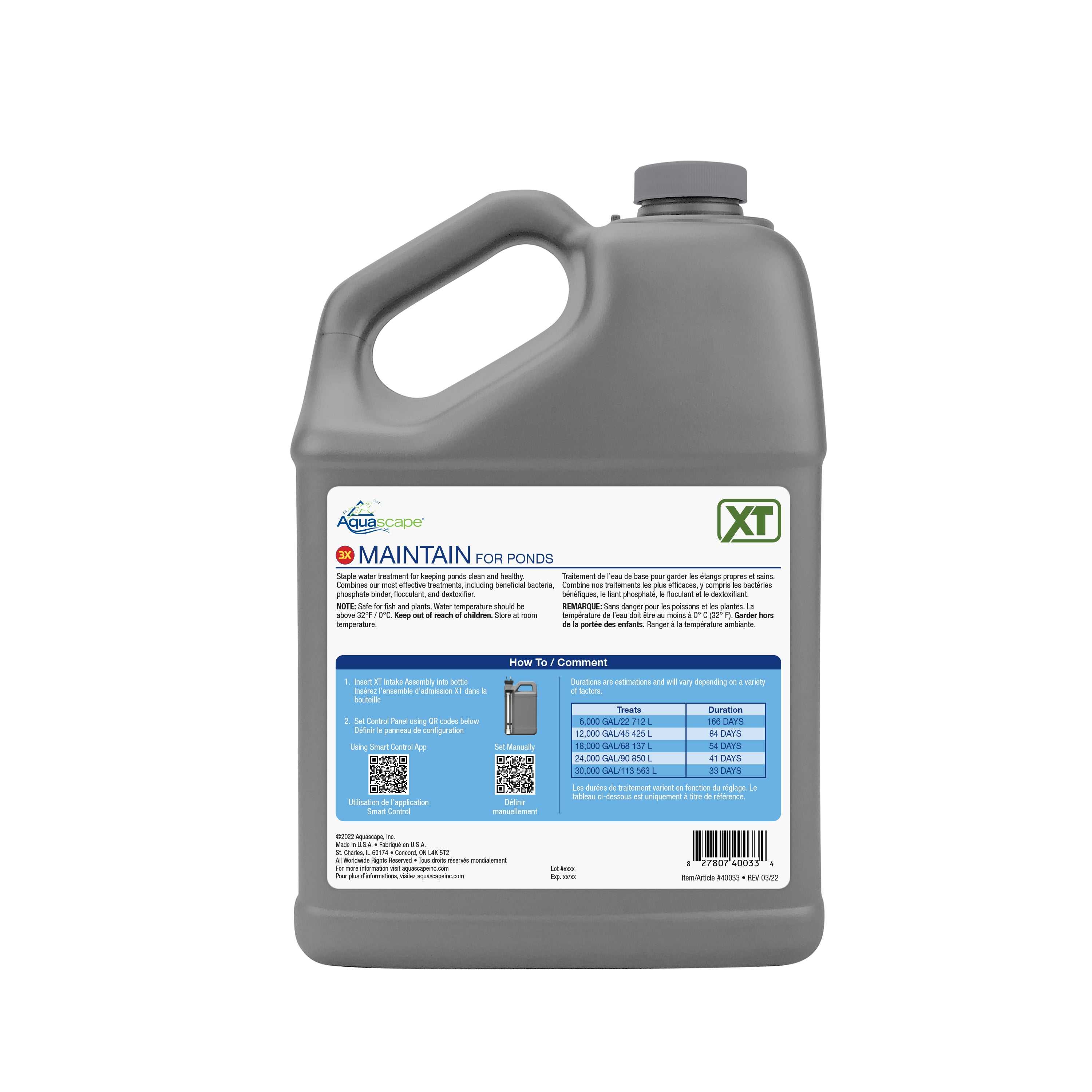 Aquascape, Aquascape 3X Maintain for Ponds XT - 1 Gal