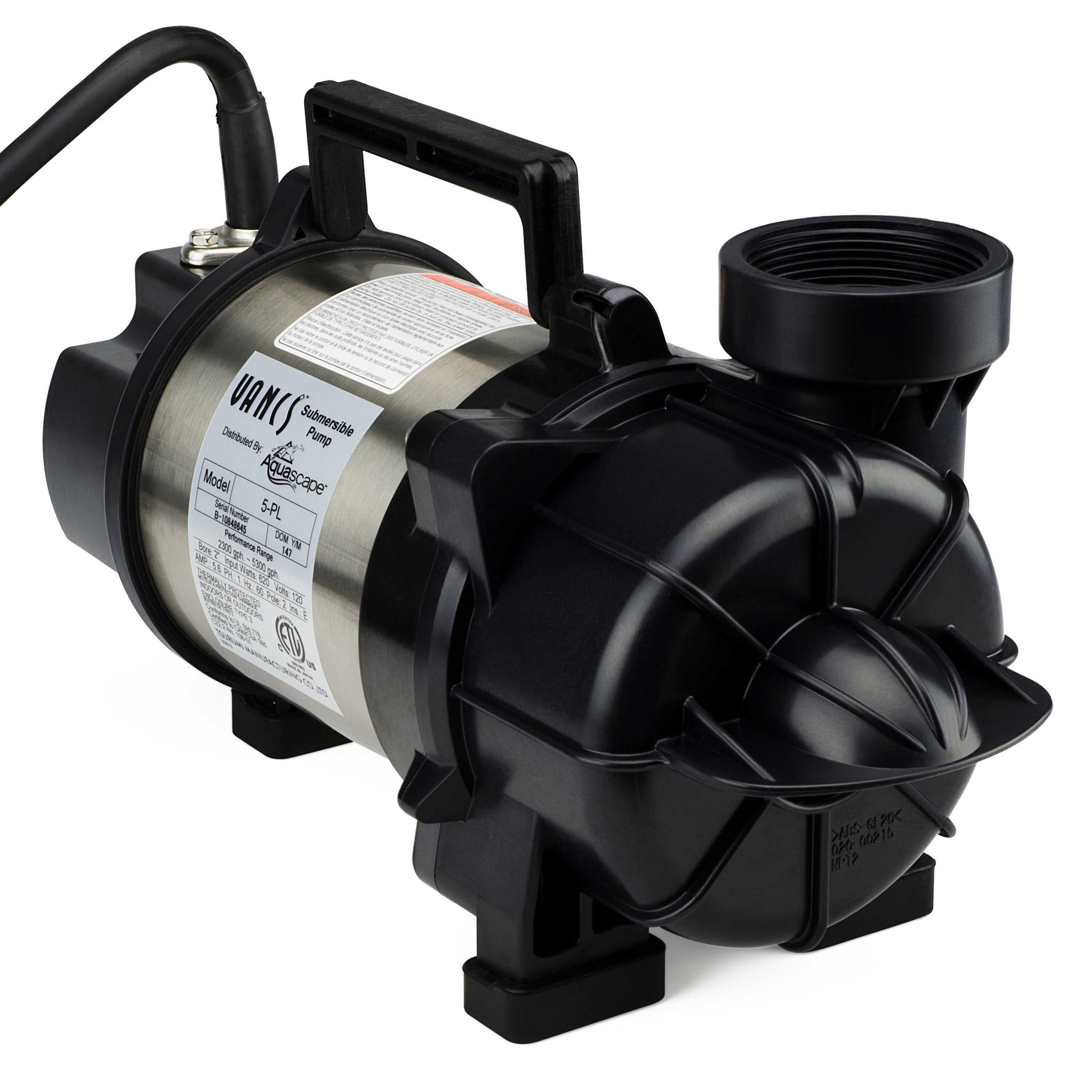 Aquascape, Aquascape 5-PL 5000 Solids-Handling Pond Pump