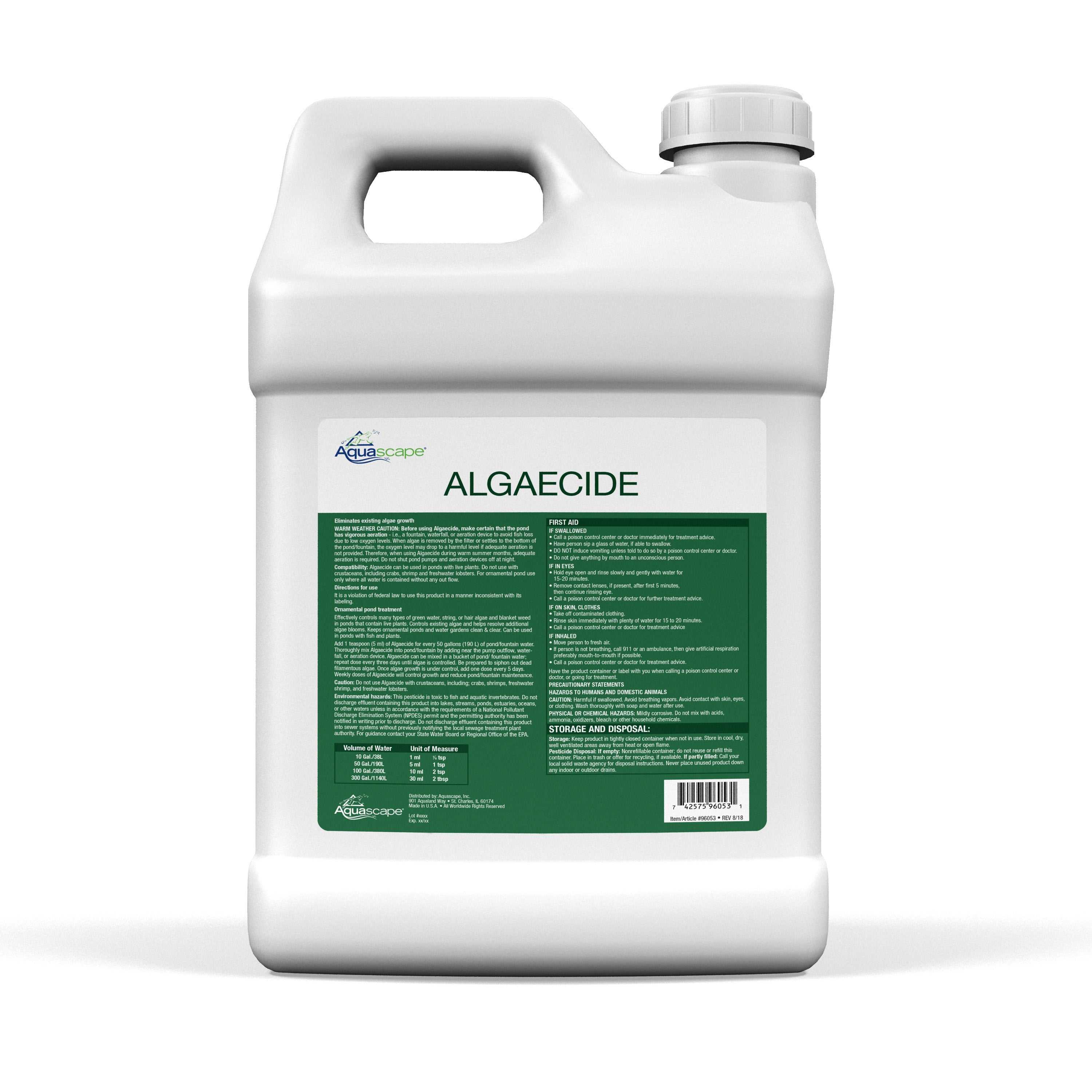 Aquascape, Aquascape Algaecide - 2.5 gal / 9.46 L