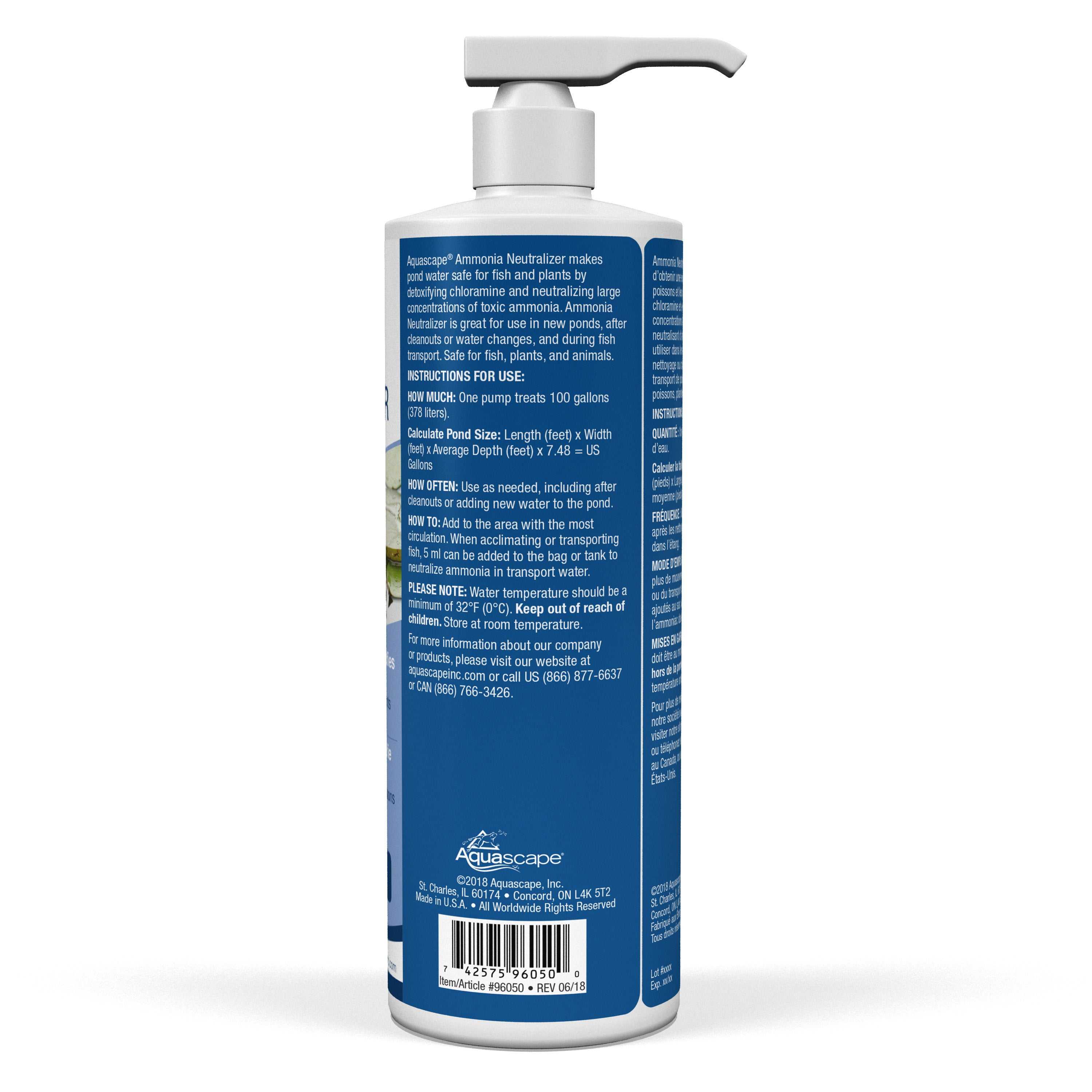 Aquascape, Aquascape Ammonia Neutralizer - 16 oz / 473 ml