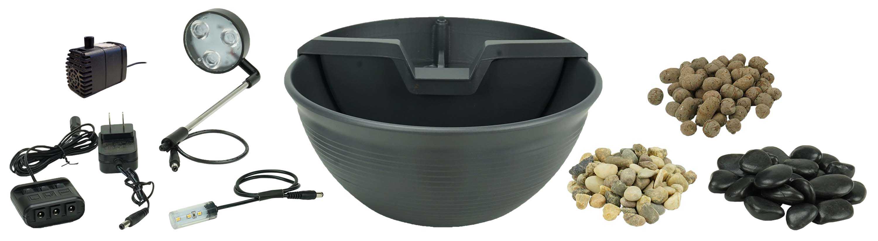 Aquascape, Aquascape AquaGarden Tabletop Fountain Kit - Gray