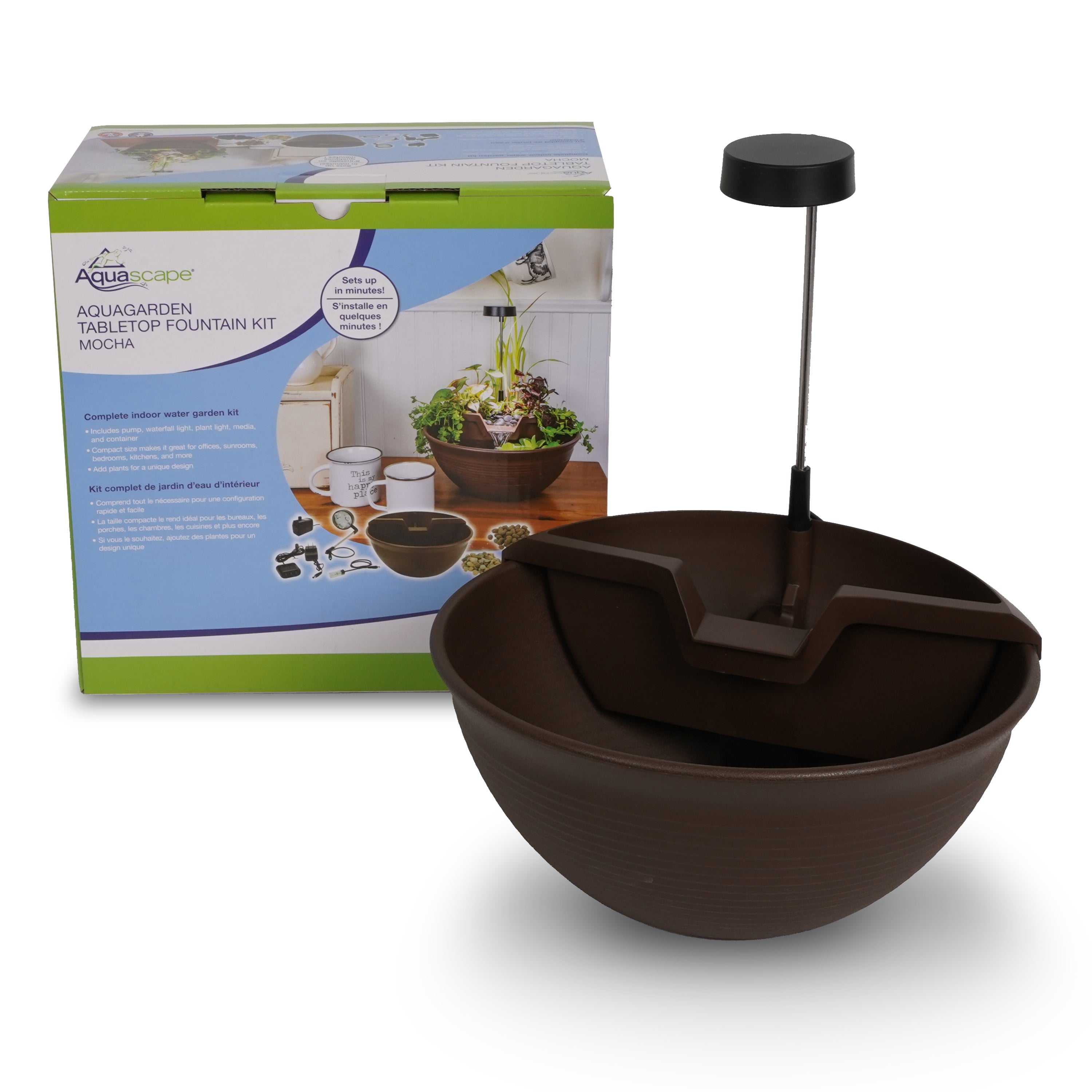 Aquascape, Aquascape AquaGarden Tabletop Fountain Kit - Mocha