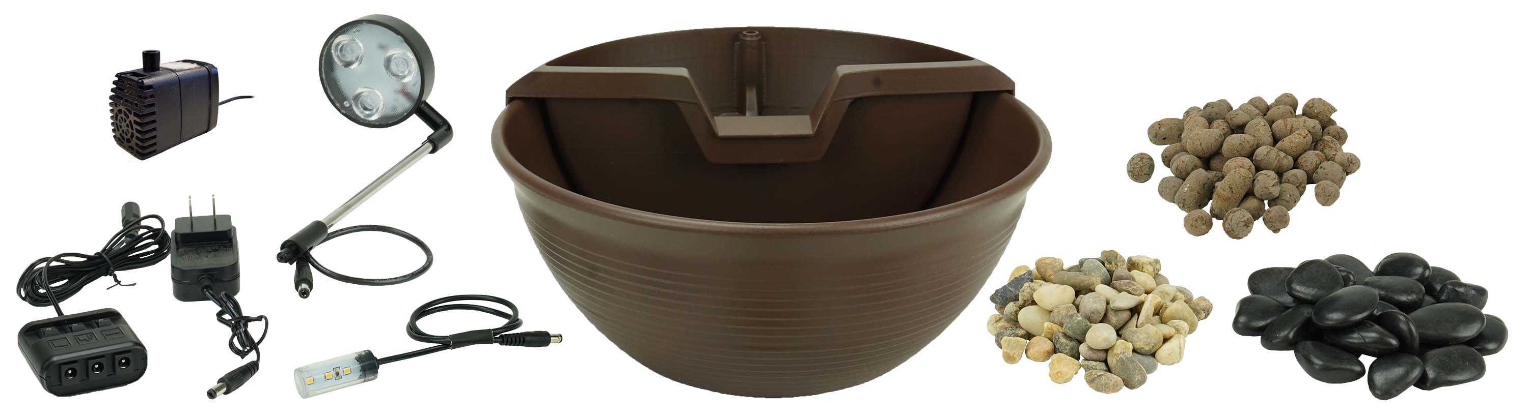 Aquascape, Aquascape AquaGarden Tabletop Fountain Kit - Mocha