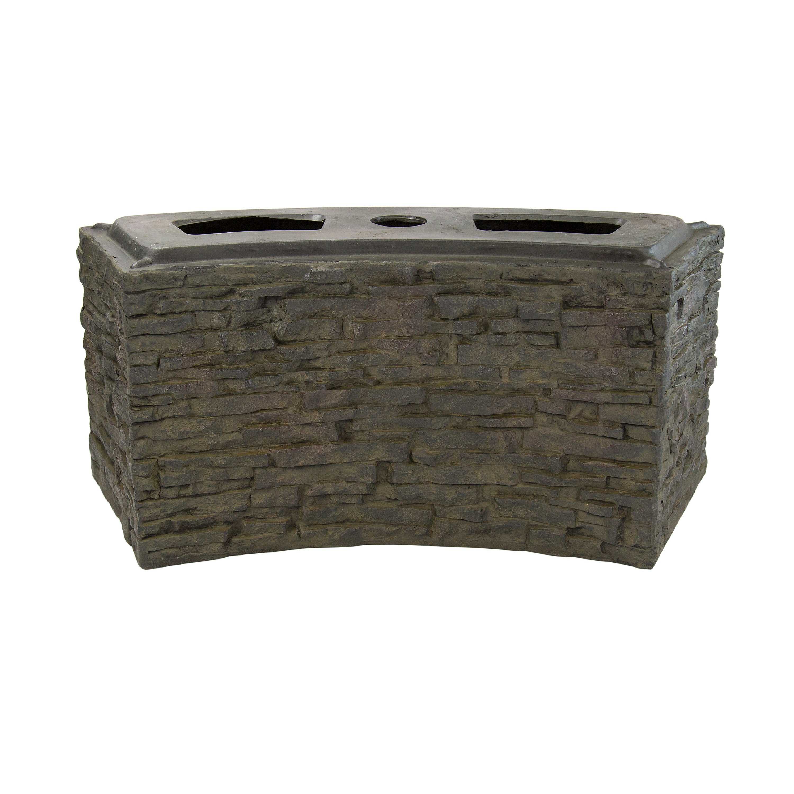 Aquascape, Aquascape Small Curved Stacked Slate Wall Base