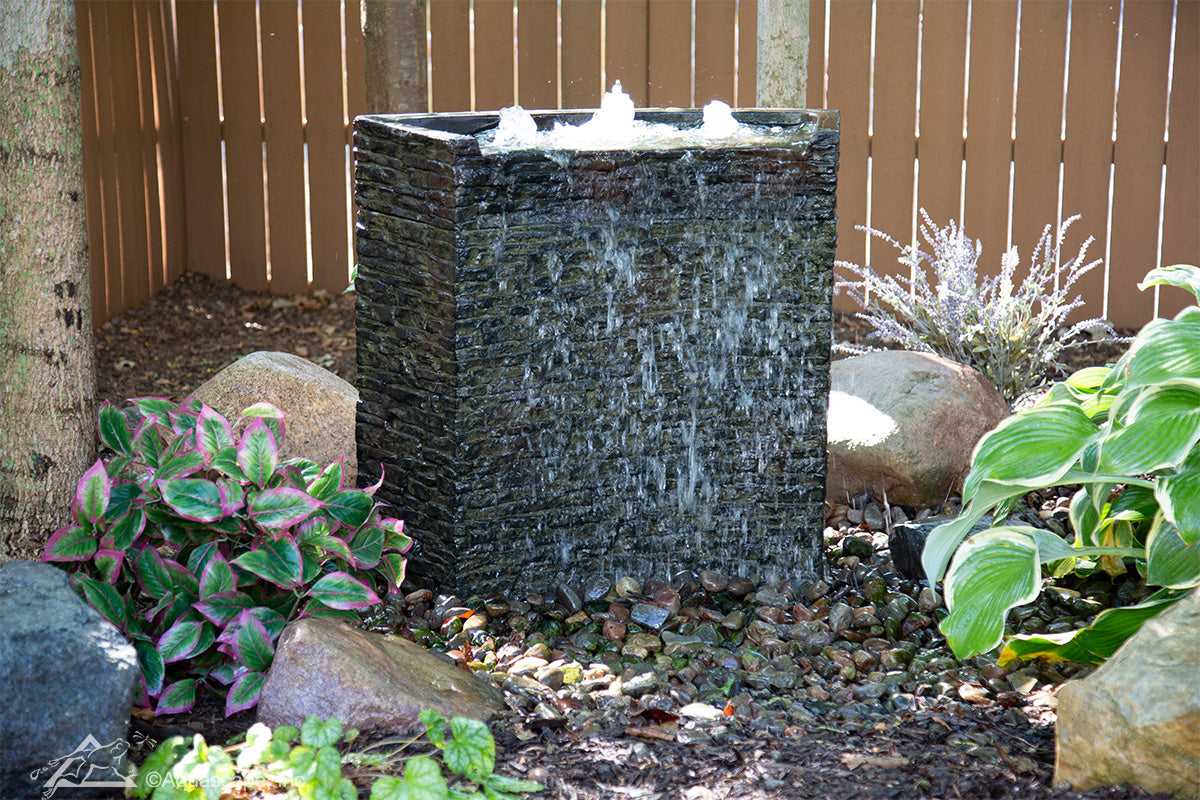 Aquascape, Aquascape Stacked Slate Spillway Wall 32" Landscape Fountain Kit