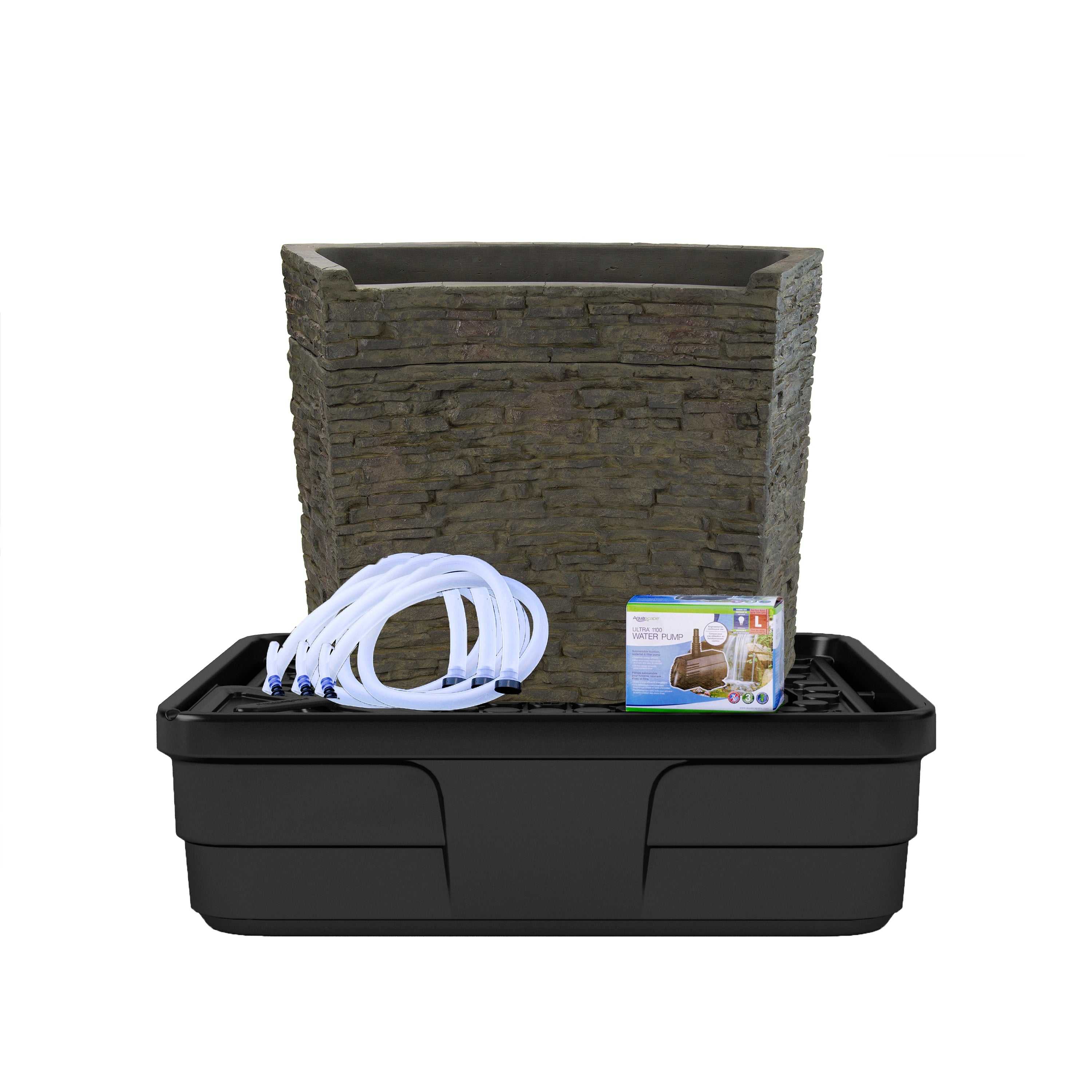 Aquascape, Aquascape Stacked Slate Spillway Wall 32" Landscape Fountain Kit