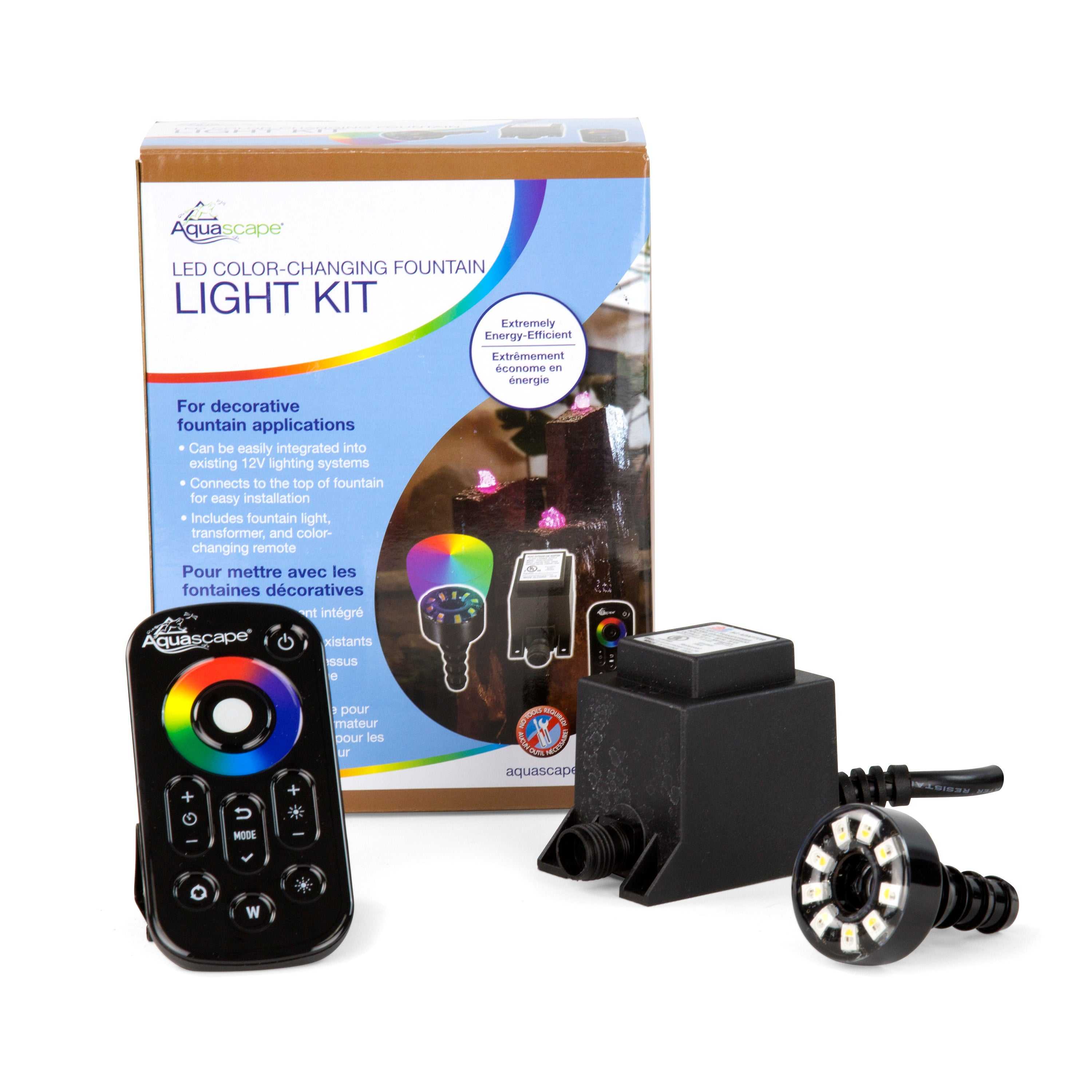 Aquascape, Aquascape Submersible LED Color-Changing Fountain Light Kit with Transformer and Remote Control