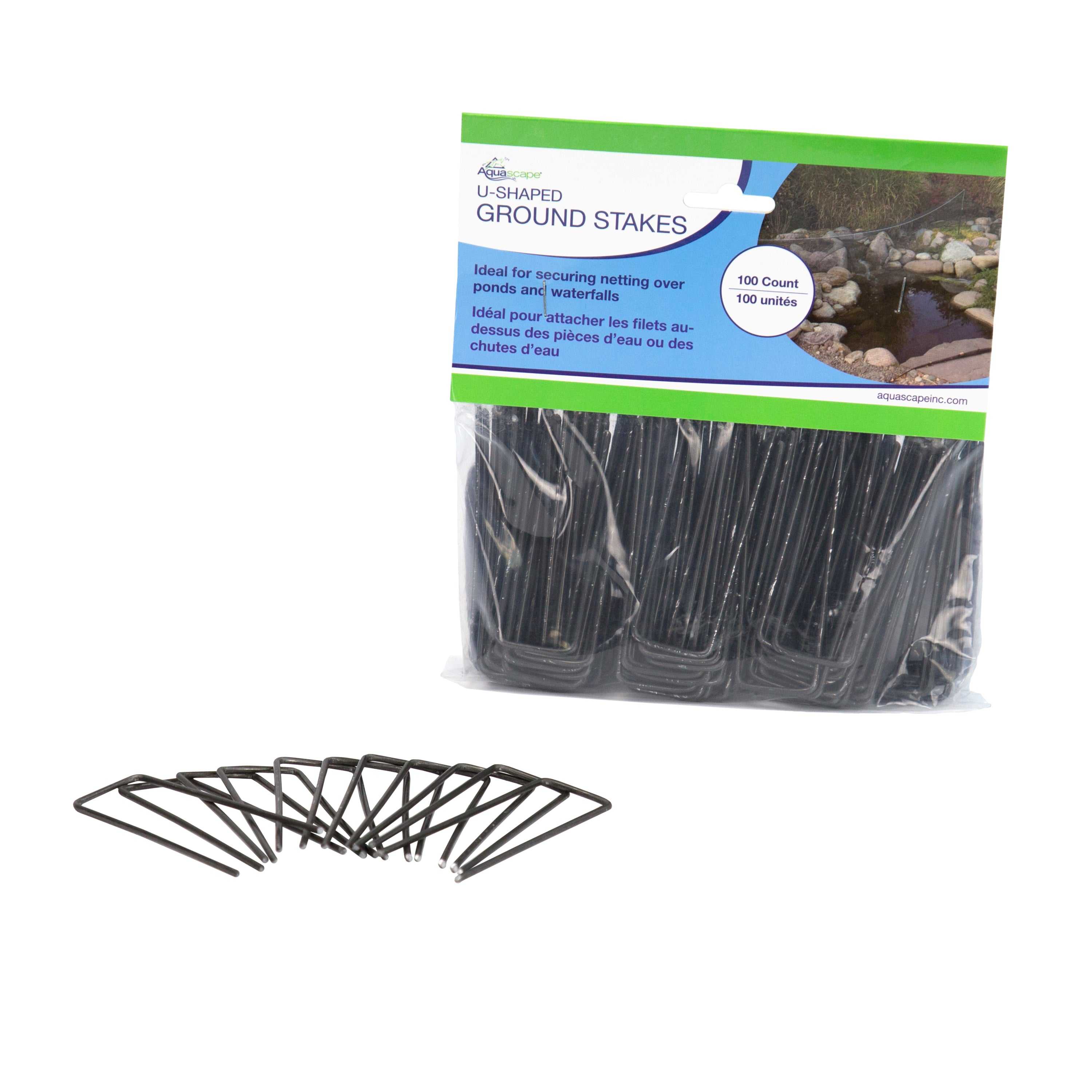 Aquascape, Aquascape U-Shaped Ground Stakes - 100 Pcs