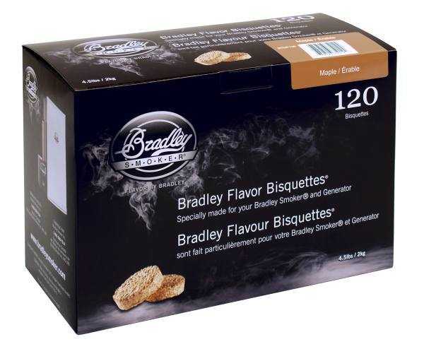 Bradley Smoker, Bradley Smoker Bisquettes 120 Pack - Maple