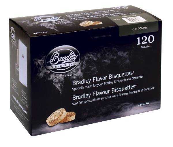 Bradley Smoker, Bradley Smoker Bisquettes 120 Pack - Oak