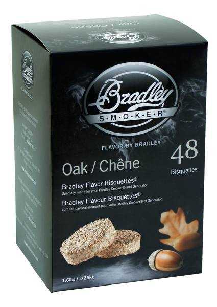 Bradley Smoker, Bradley Smoker Bisquettes 48 Pack - Oak