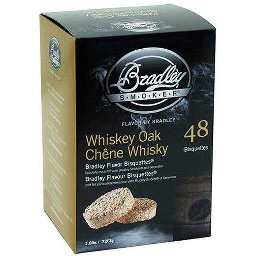 Bradley Smoker, Bradley Smoker Bisquettes 48 Pack - Whiskey Oak