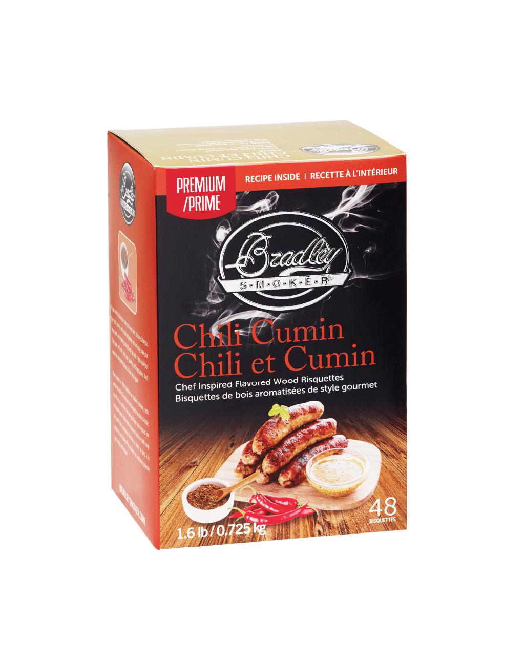 Bradley Smoker, Bradley Smoker Premium Chili Cumin Bisquettes - 48 Pack