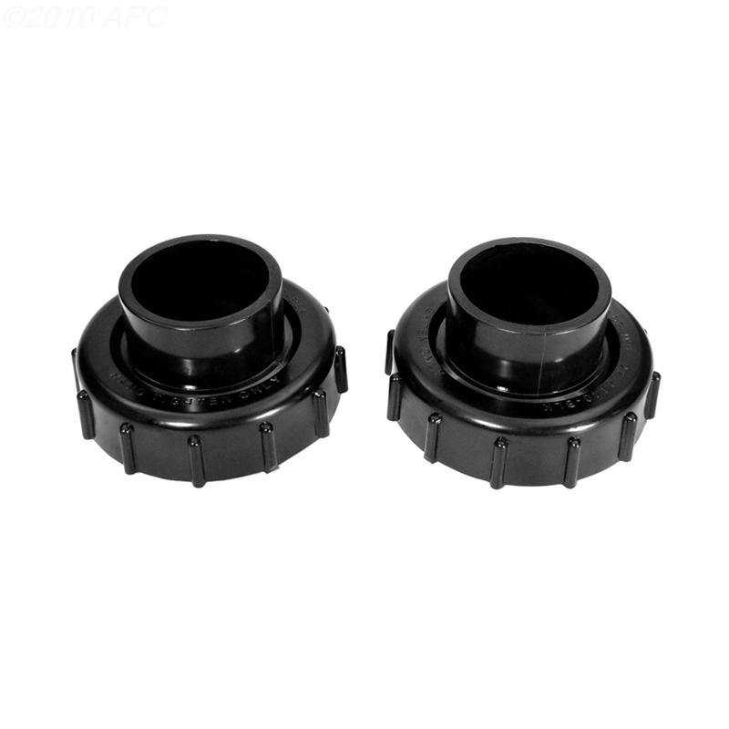 Pentair, Bulkhead union, 1-1/2" x 2" set, black (b)