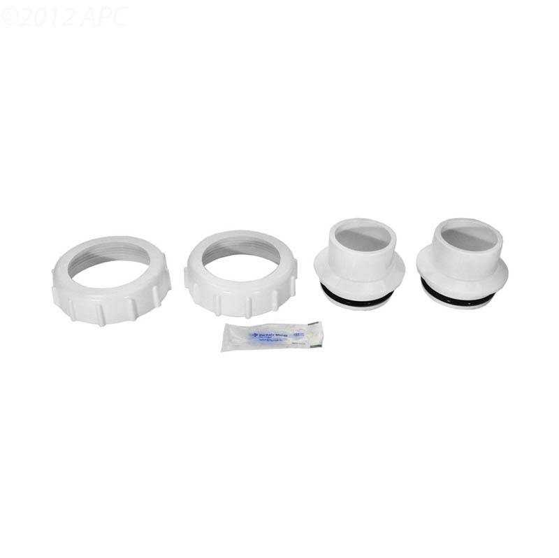 Pentair, Bulkhead union, 1-1/2" x 2" set, white (b)