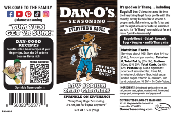 Dan-O's Seasoning, Dan-O's Everything Bagel Seasoning 3.5 oz.