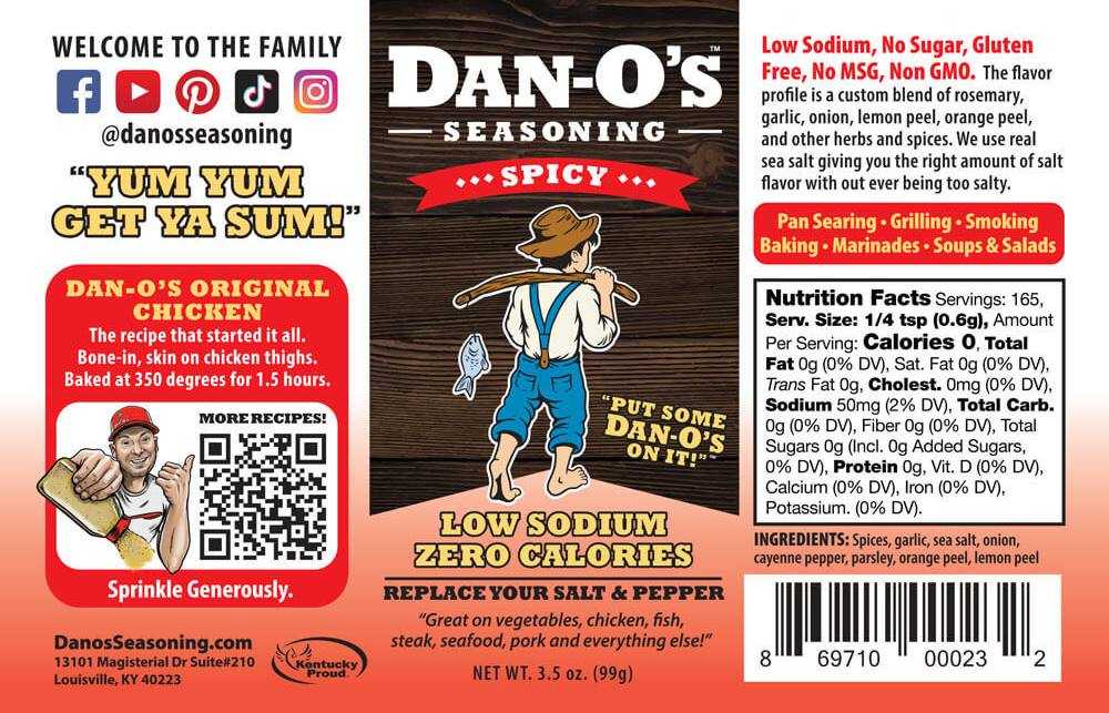 Dan-O's Seasoning, Dan-O's Spicy Seasoning 3.5 oz.