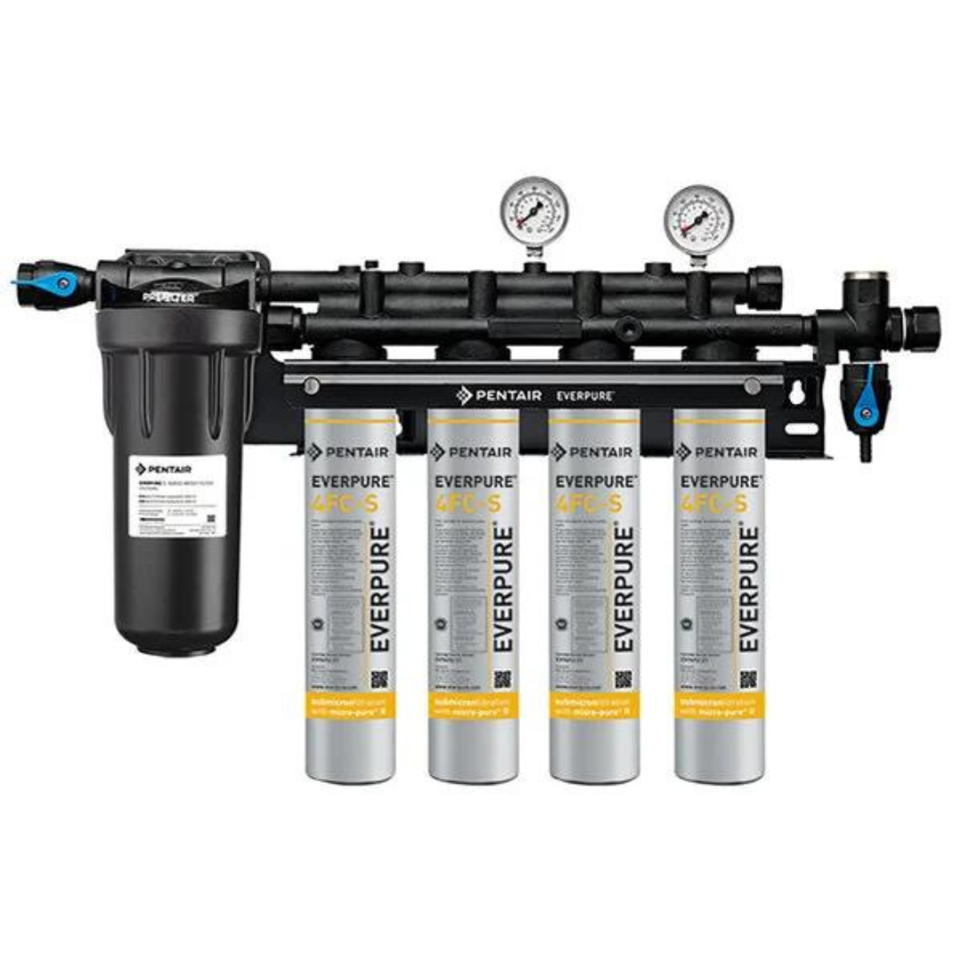 Everpure, Everpure EV9327-44 Insurice PF Quad 4FC-S Filtration System + Pre-Filter (Ice)