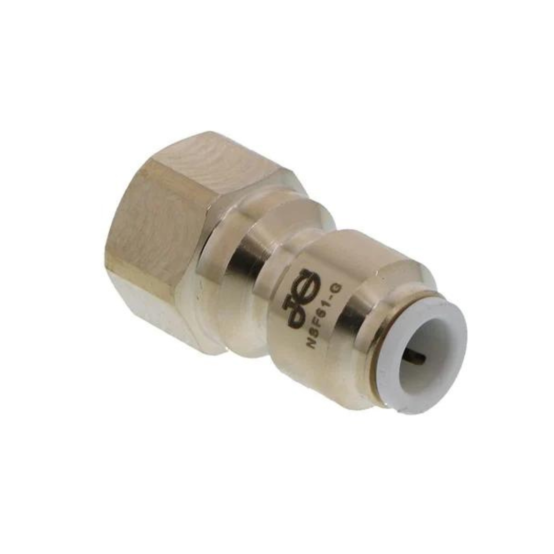 John Guest, John Guest Brass Flare Female Connector 1/4" x 1/4" FFL MI4508F4SLF - SINGLE