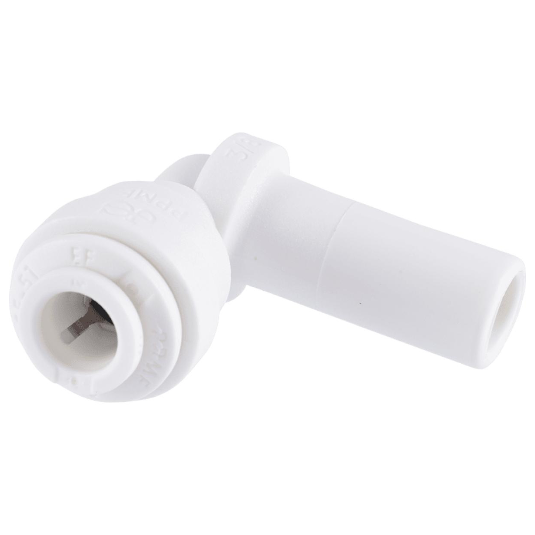 John Guest, John Guest Polypropylene White Plug In Elbow 3/8″ x 3/8″ PP221212W-US - SINGLE