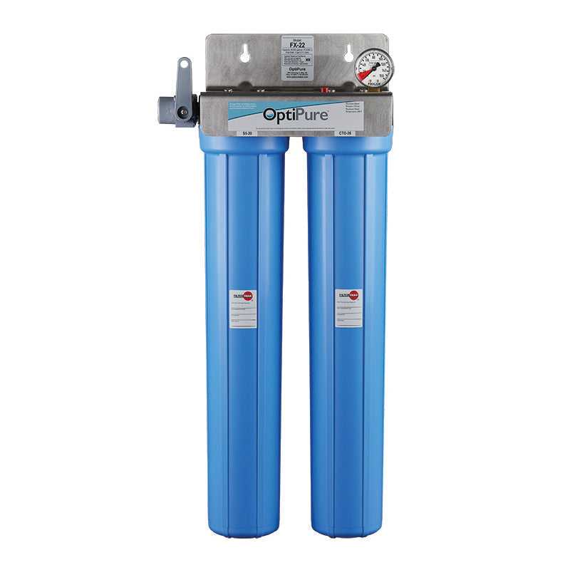 OptiPure, OptiPure 160-50025 FX-22 20" Dual Filtration System 3.0 GPM with Prefilter