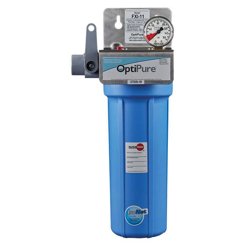 OptiPure, OptiPure 160-50105 FXI-11 10" Filtration System 1.5 GPM 0.5 Micron (Ice, Coffee, Steam)