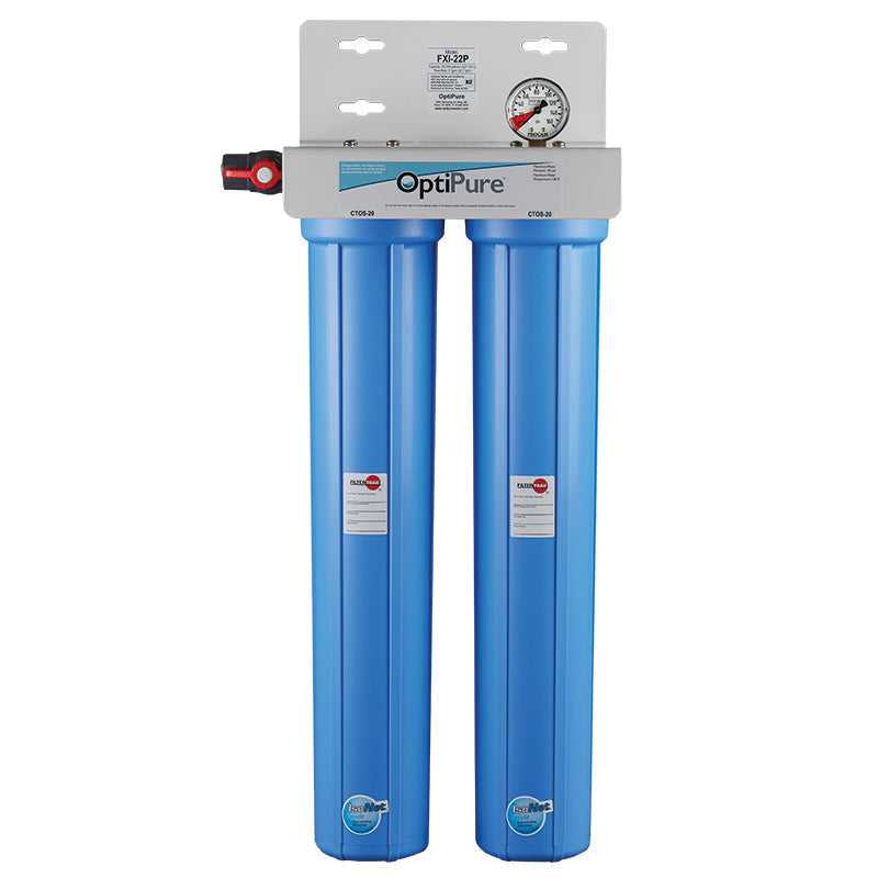 OptiPure, OptiPure 160-50120 FXI-22P 20" Scale Reduction Dual Filtration System 6.0 GPM 0.5 Micron (Ice)