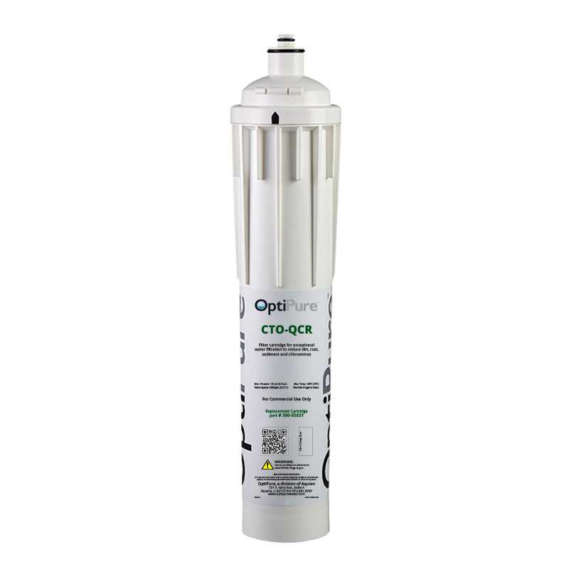 OptiPure, OptiPure 300-05831 CTO-QCR 15" Chloramine Reduction Cartridge 0.5 GPM 5 Micron