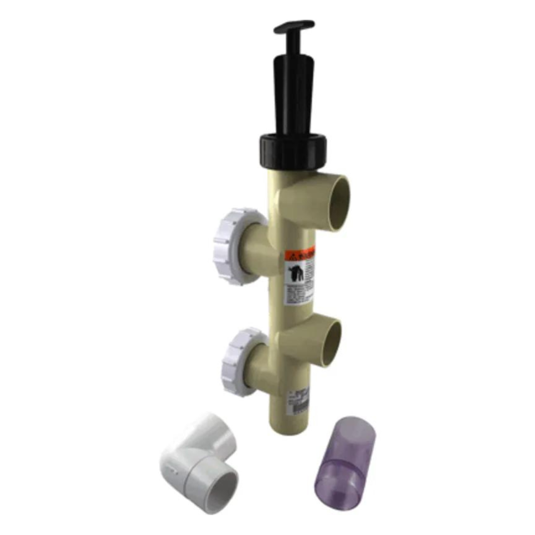 Pentair, Pentair 263064 Push Pull Valve 7.5" Center PVC Almond