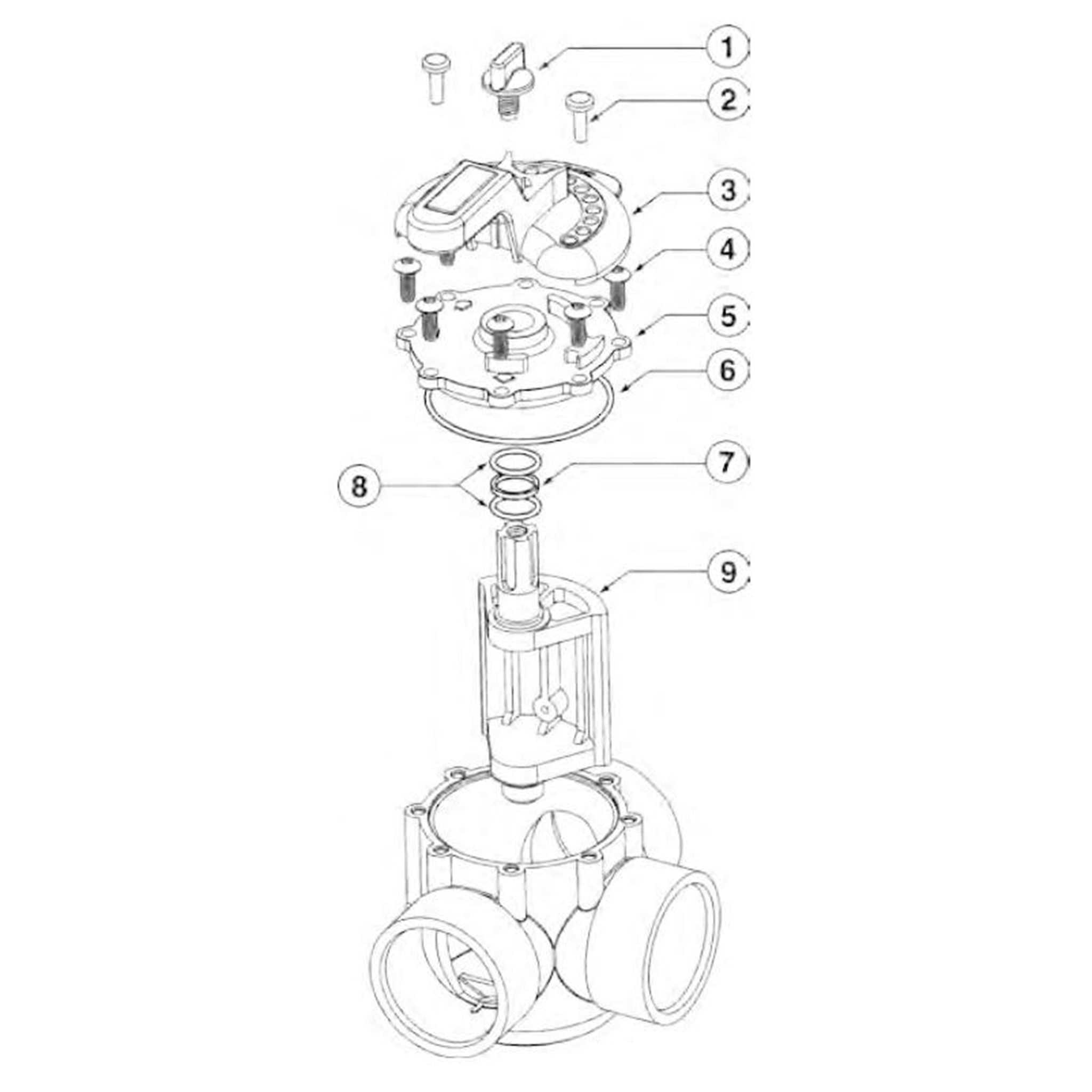 Superior Pool Products, Pentair 3-Port Diverter Valve, CPVC, Positive Seal, 2″-2-1/2″