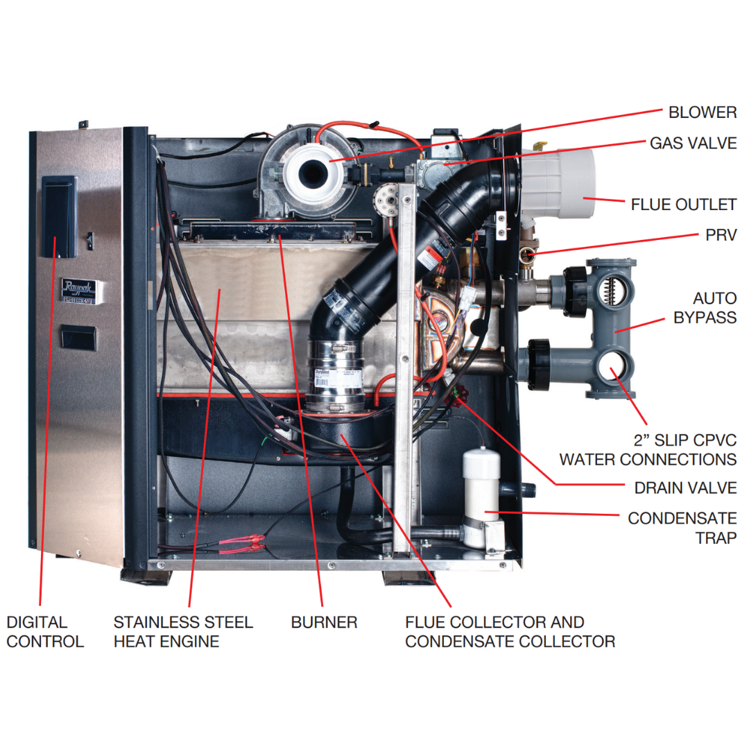 Raypak, Raypak 014280 X94 ASME Heater, Natural Gas, 399K BTU, 4.5K' Elevation Max