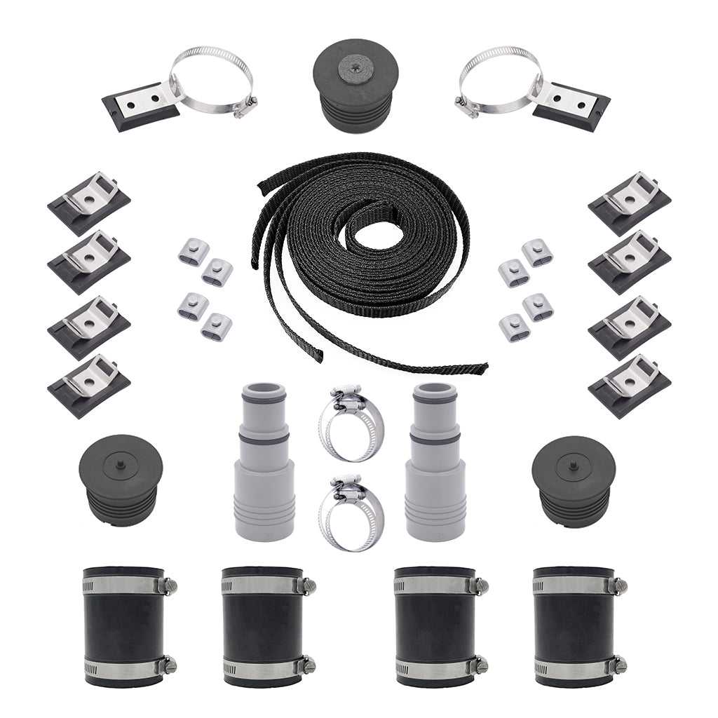 Aquatherm, SwimEasy Lite 1-Panel System Installation Kit (Roof/Rack Mounted) - 1.25" & 1.5" Flex Hose Attachment